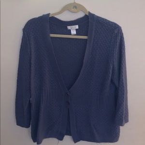 CHRISTOPHER & BANKS BLUE CARDIGAN SWEATER